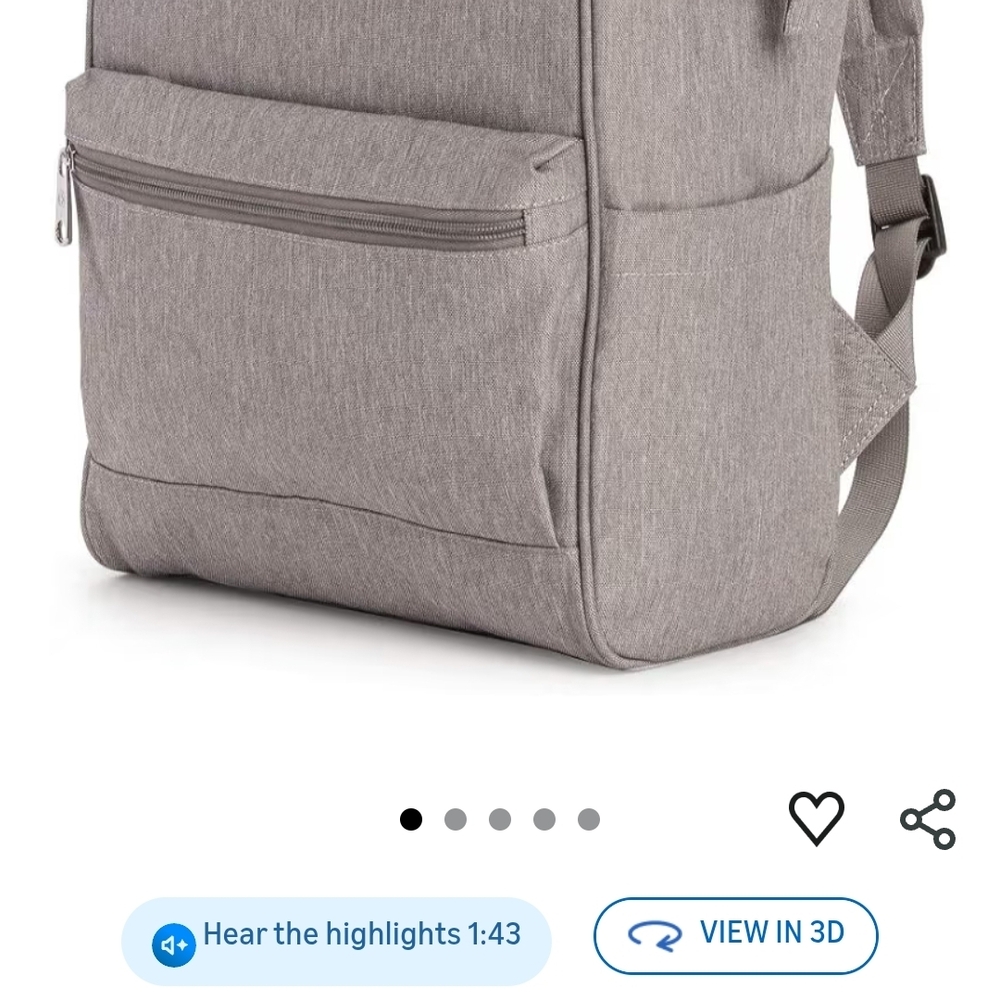 Gray Men's Backpack - Picture 2 of 5